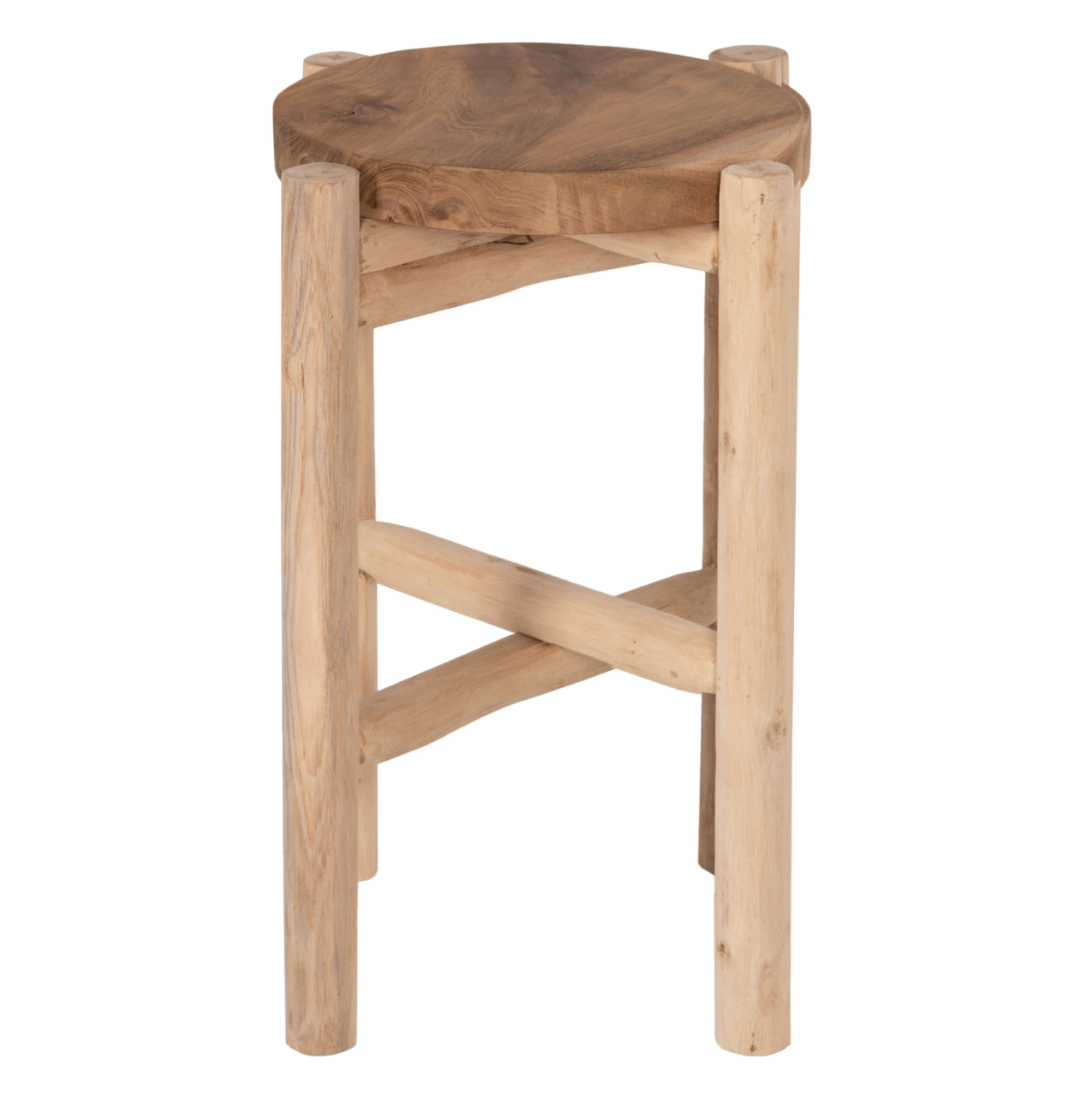 SIDE TABLE/PEDESTAL HOVER HM7900 TEAK WOOD IN NATURAL COLOR Φ30x50Hcm. [3]