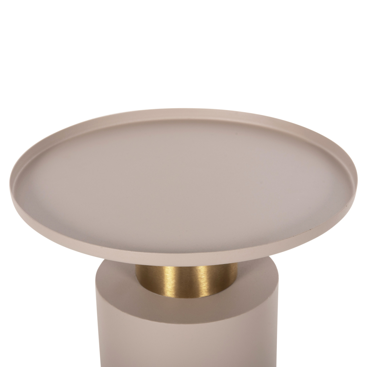 SIDE TABLE PUNJAB HM4239.03 METAL IN ECRU-GOLD/BRASS Φ36x47Hcm. [7]