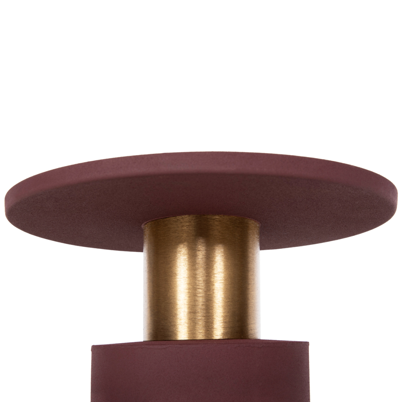 SIDE TABLE PUNJAB HM4239.06 METAL IN BRICK RED-GOLD/BRASS Φ36x47Hcm. [4]