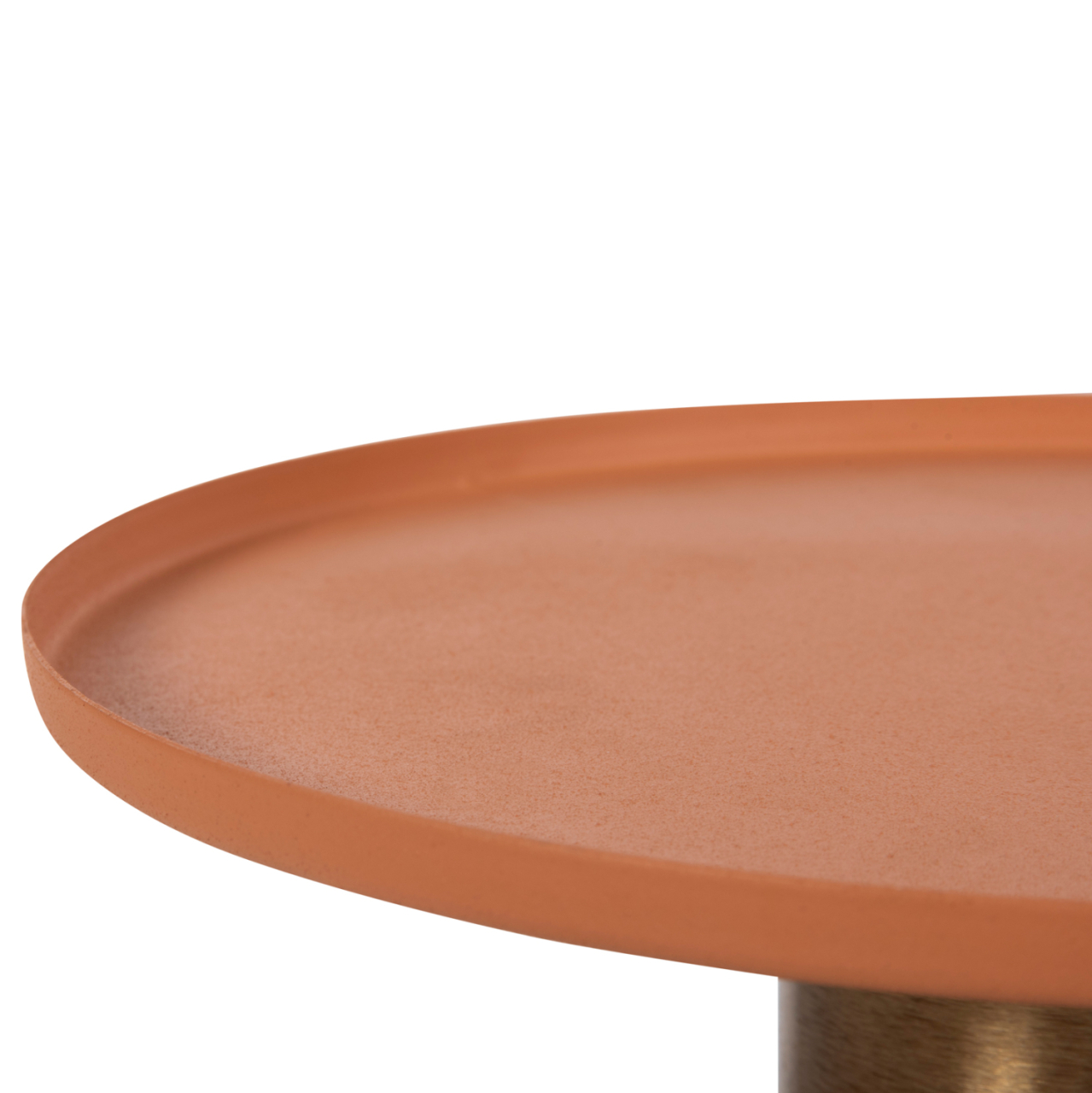 SIDE TABLE PUNJAB HM4239.08 METAL IN ORANGE-GOLD/BRASS Φ36x47Hcm. [6]