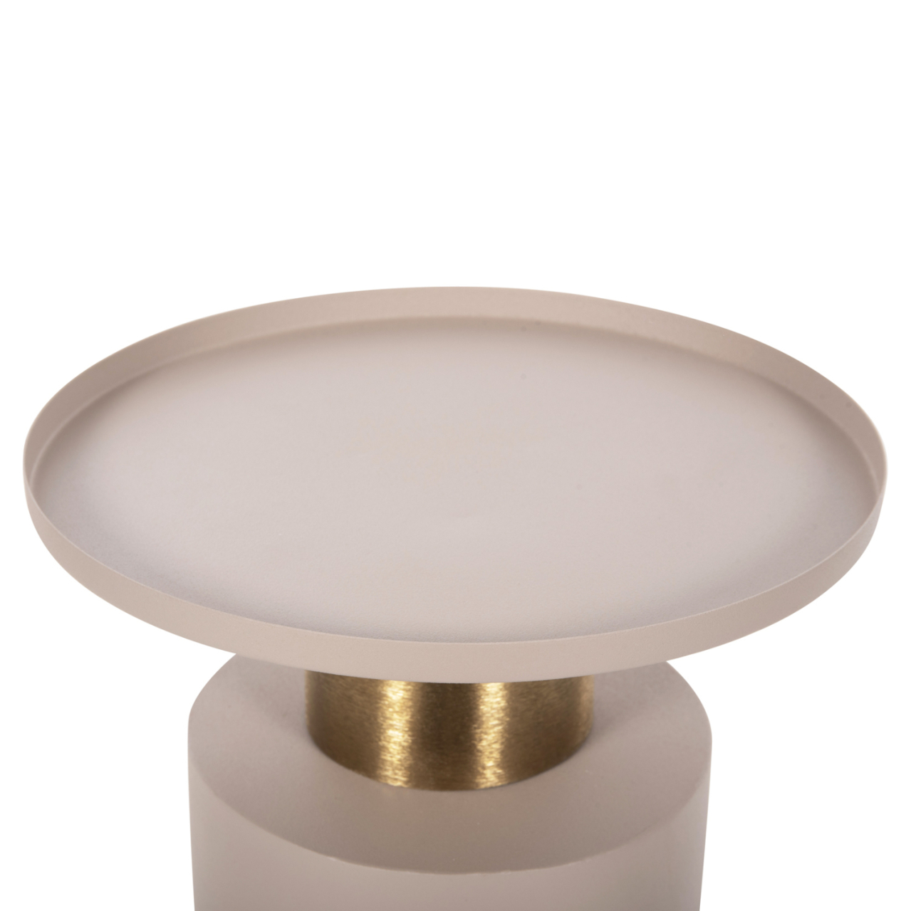 SIDE TABLE PUNJAB HM4240.03 METAL IN ECRU-GOLD/BRASS Φ30.5x42Hcm. [4]