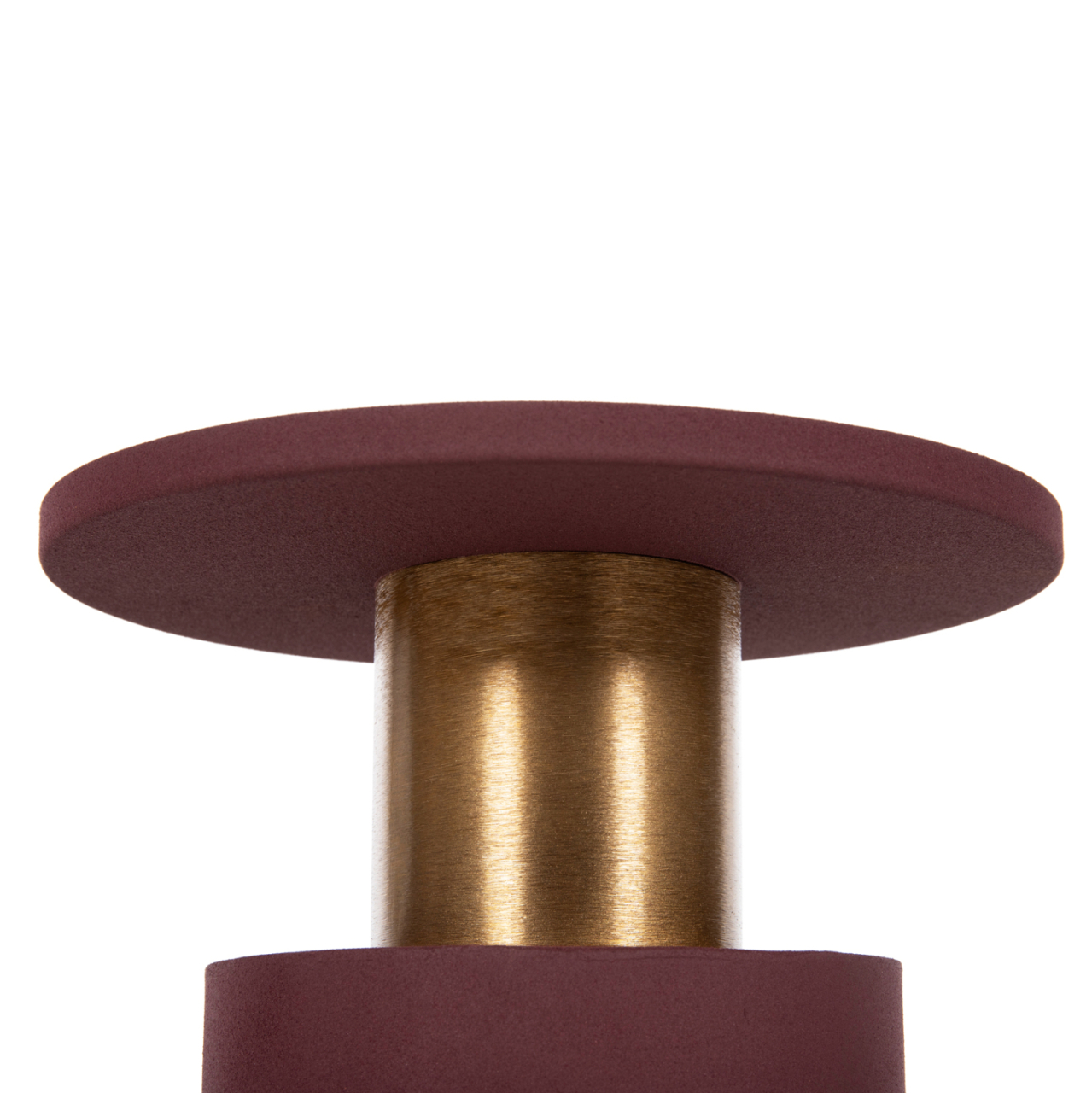 SIDE TABLE PUNJAB HM4240.06 METAL IN BRICK-RED-GOLD/BRASS Φ30.5x42Hcm. [5]