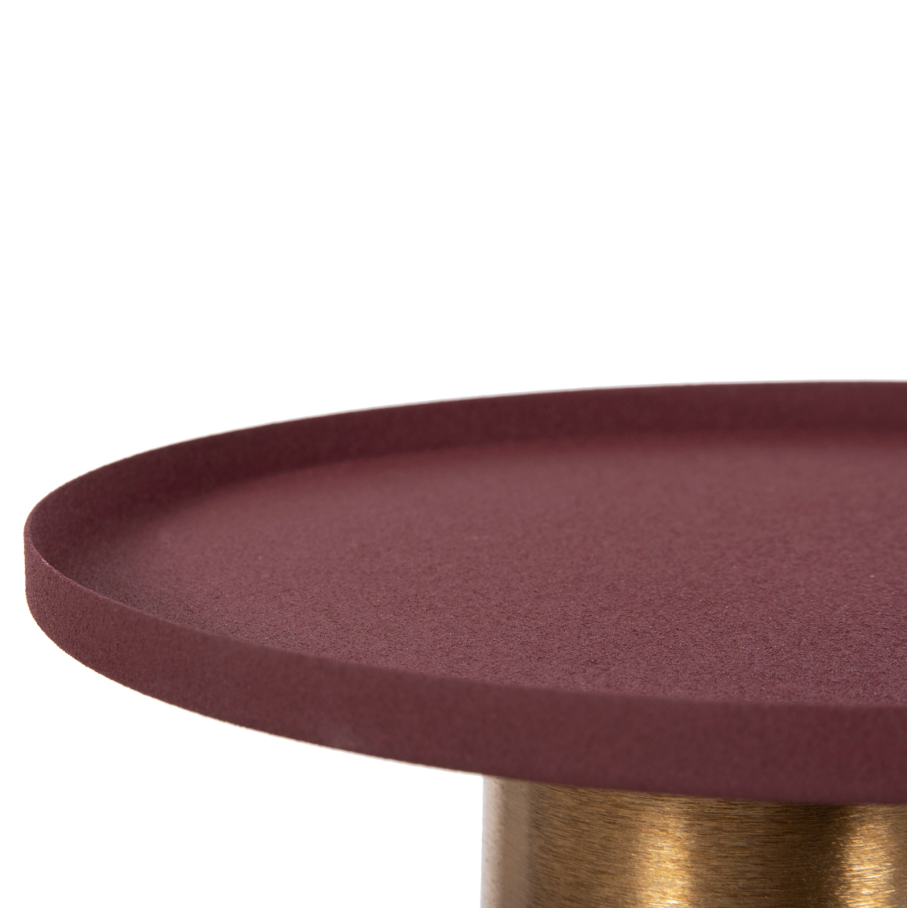 SIDE TABLE PUNJAB HM4240.06 METAL IN BRICK-RED-GOLD/BRASS Φ30.5x42Hcm. [4]