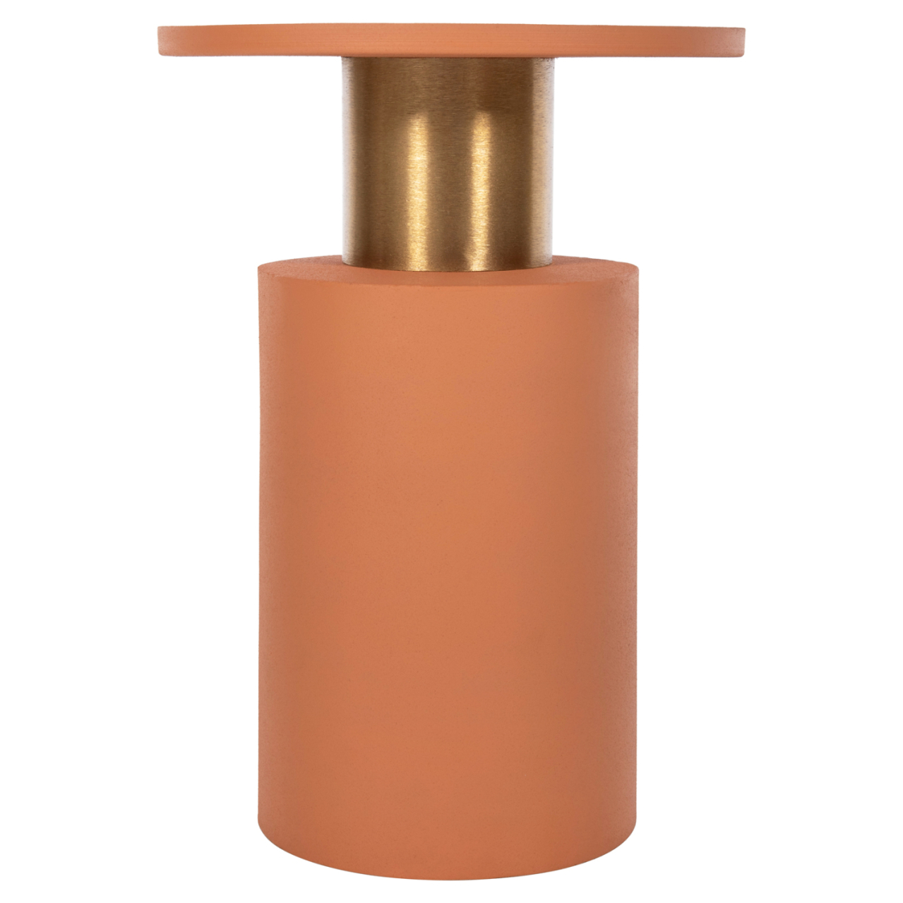 SIDE TABLE PUNJAB HM4240.08 METAL IN ORANGE-GOLD/BRASS Φ30.5x42Hcm. [4]