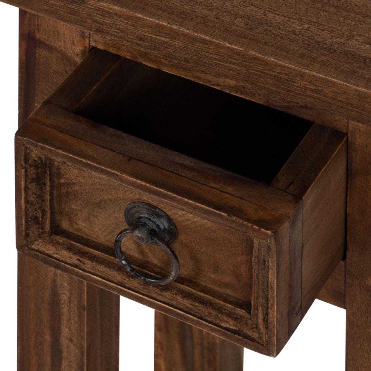 SIDE TABLE RAMU HM9484.01 MAHOGANY WOOD WITH A DRAWER IN NATURAL COLOR 25x25x66,5Hcm. [7]