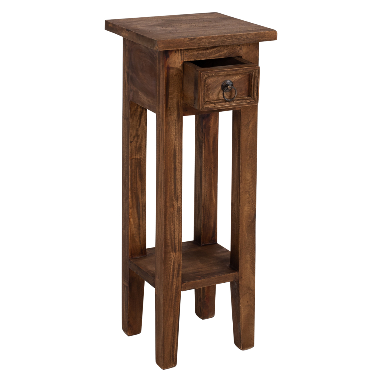 SIDE TABLE RAMU HM9484.01 MAHOGANY WOOD WITH A DRAWER IN NATURAL COLOR 25x25x66,5Hcm. [4]