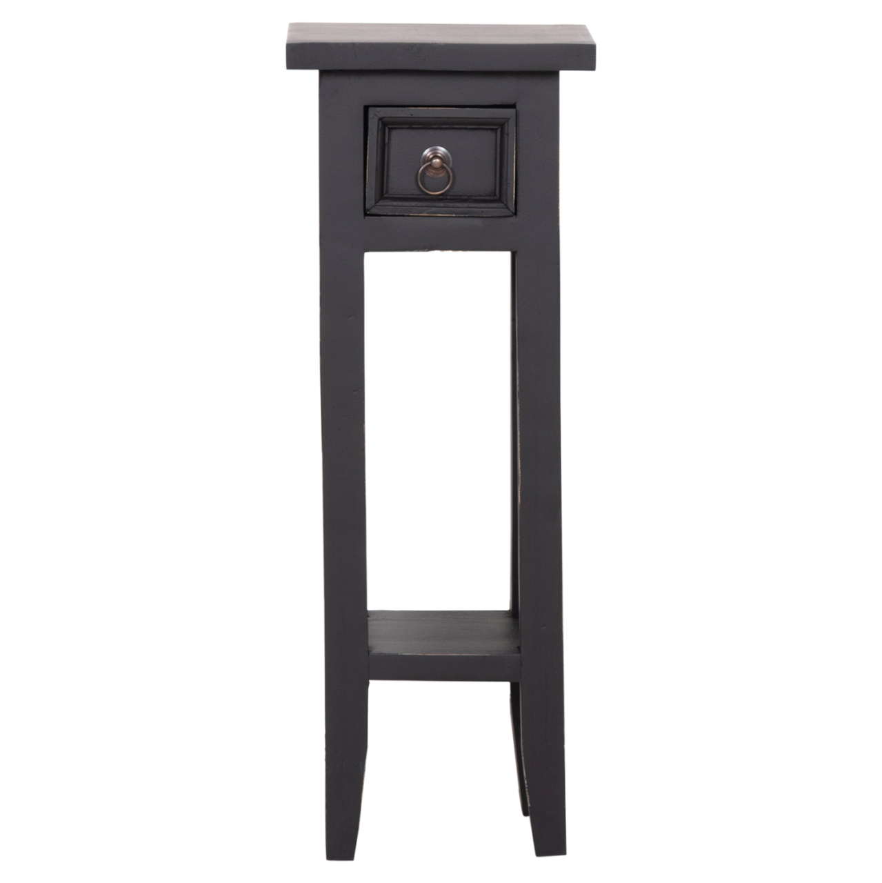 SIDE TABLE RAMU HM9484.02 MAHOGANY WOOD WITH A DRAWER IN BLACK 25x25x66,5Hcm. [3]
