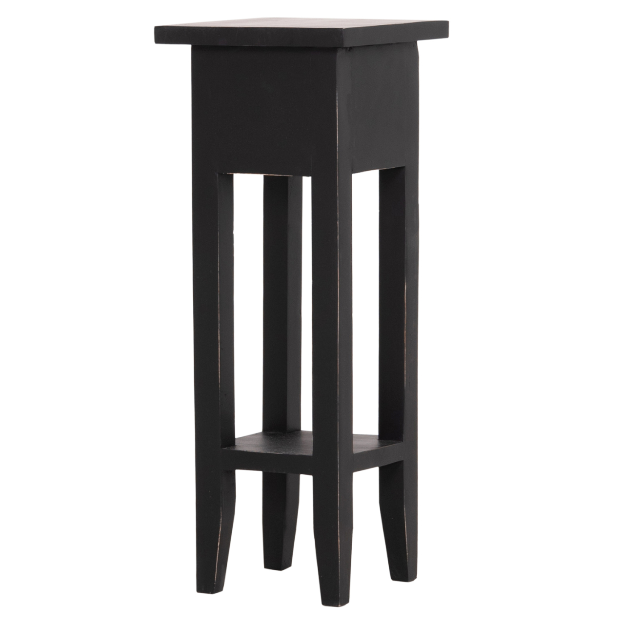 SIDE TABLE RAMU HM9484.02 MAHOGANY WOOD WITH A DRAWER IN BLACK 25x25x66,5Hcm. [5]