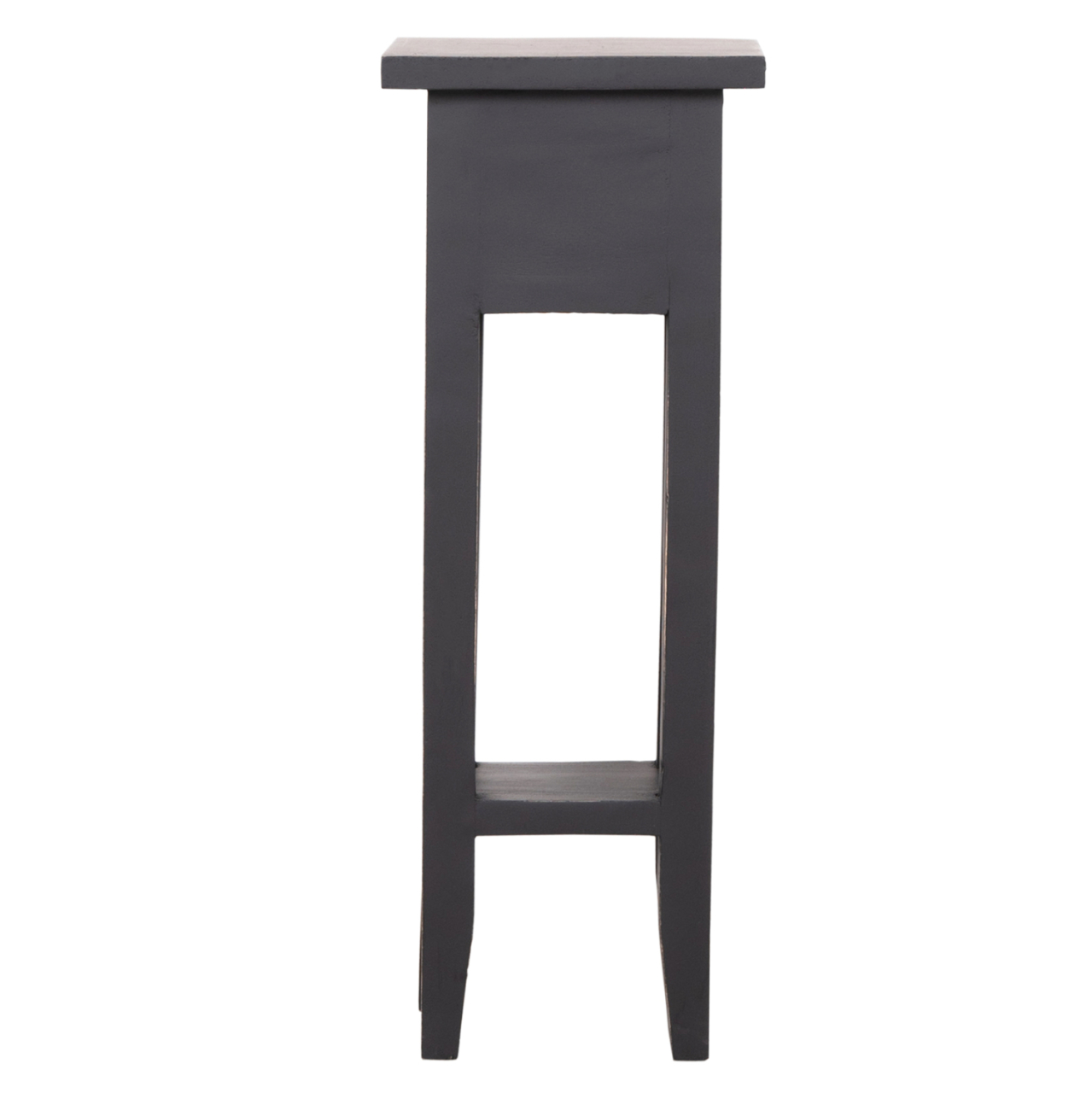 SIDE TABLE RAMU HM9484.02 MAHOGANY WOOD WITH A DRAWER IN BLACK 25x25x66,5Hcm. [6]