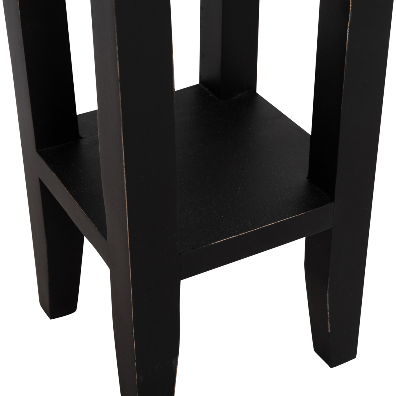 SIDE TABLE RAMU HM9484.02 MAHOGANY WOOD WITH A DRAWER IN BLACK 25x25x66,5Hcm. [9]