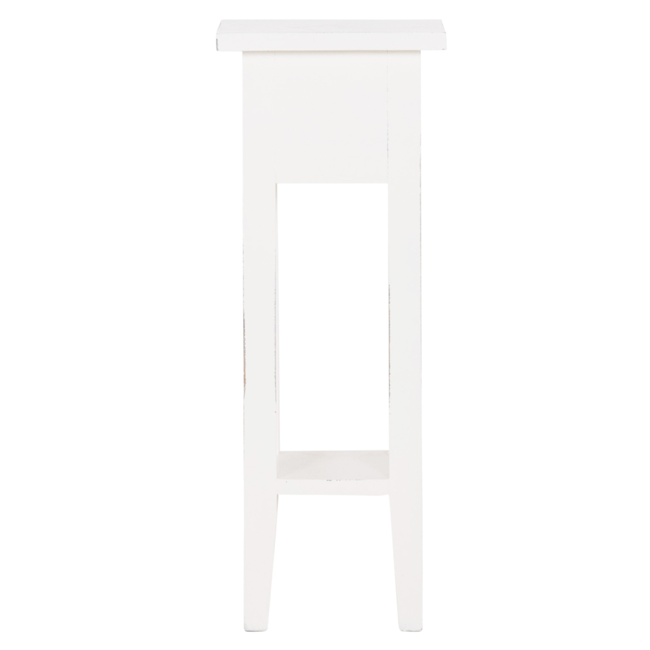 SIDE TABLE RAMU HM9484.03 MAHOGANY WOOD WITH A DRAWER IN WHITE 25x25x66.5Hcm. [6]