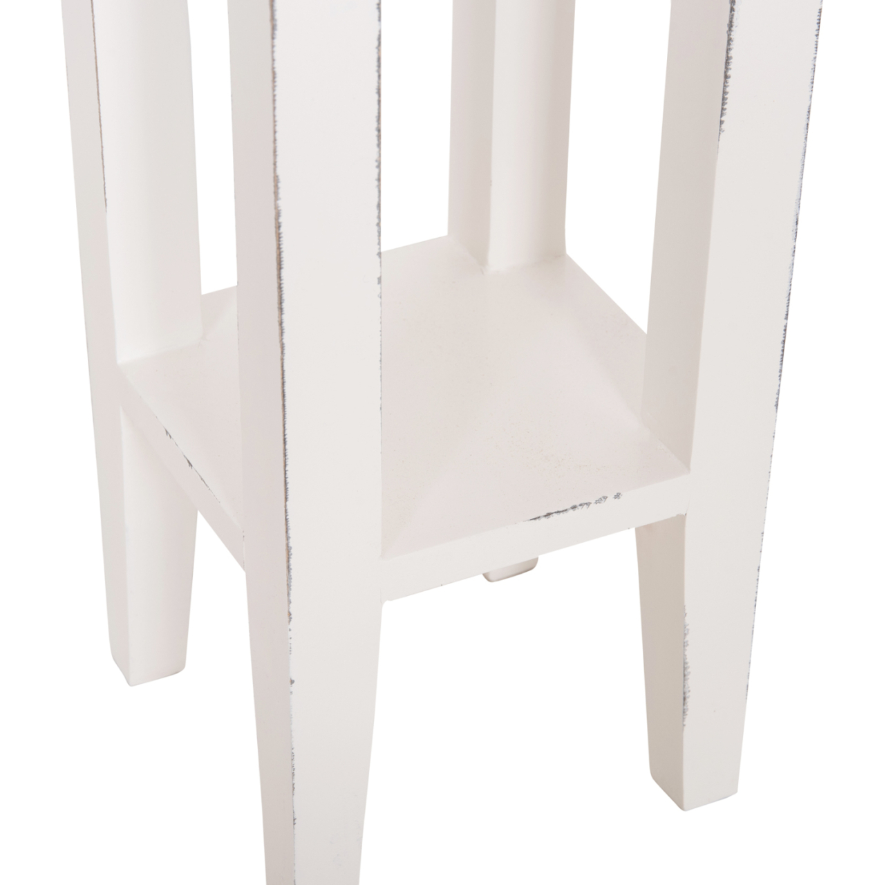 SIDE TABLE RAMU HM9484.03 MAHOGANY WOOD WITH A DRAWER IN WHITE 25x25x66.5Hcm. [8]
