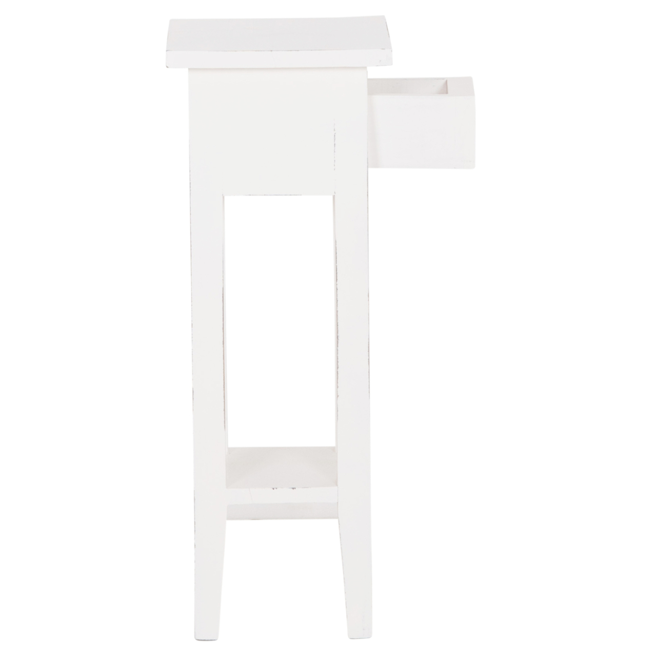 SIDE TABLE RAMU HM9484.03 MAHOGANY WOOD WITH A DRAWER IN WHITE 25x25x66.5Hcm. [5]