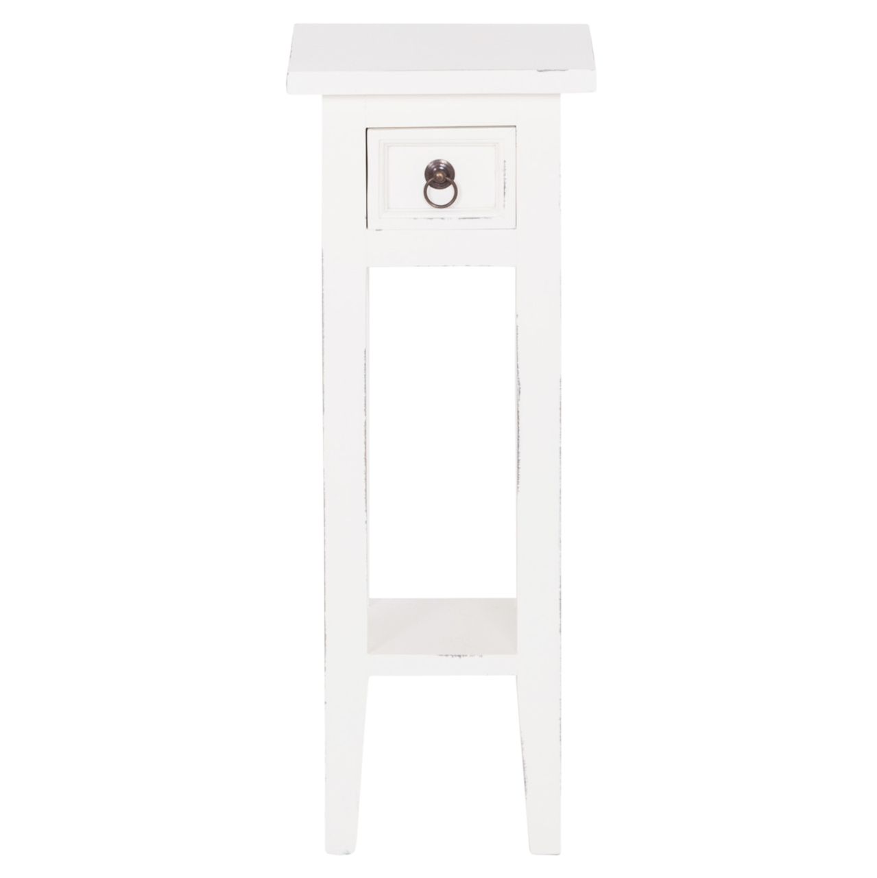 SIDE TABLE RAMU HM9484.03 MAHOGANY WOOD WITH A DRAWER IN WHITE 25x25x66.5Hcm. [3]