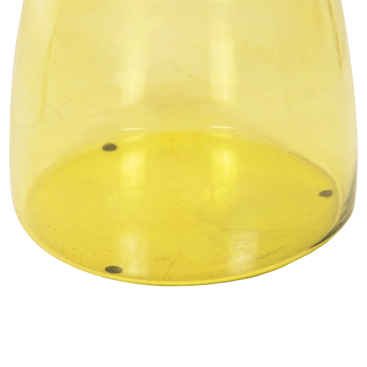 SIDE TABLE RANE HM9731 LIGHT GREEN GLASS BASE-METAL TOP IN GOLD Φ36x47Hcm. [6]