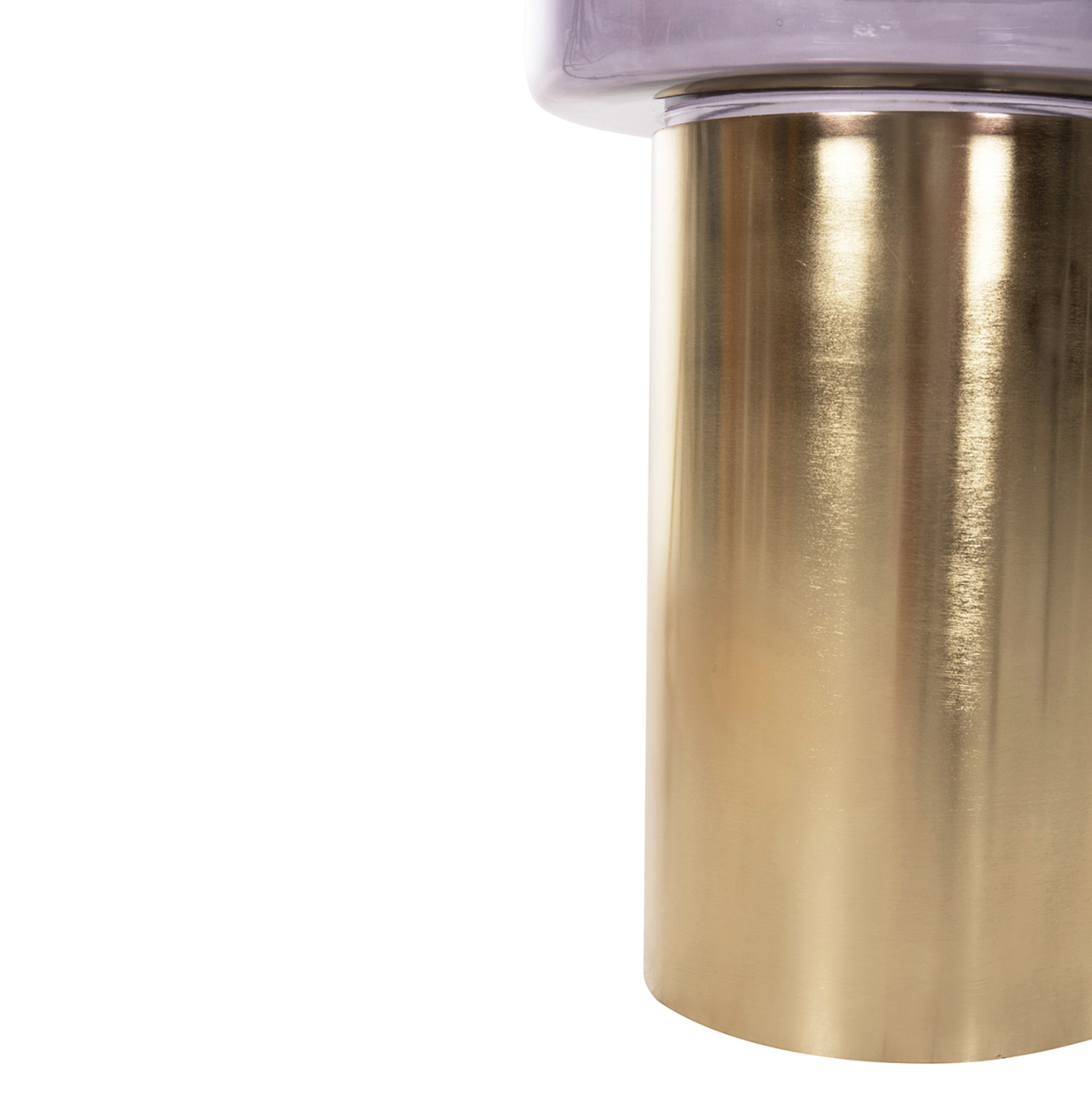 SIDE TABLE ROUND CARMO HM9728 PURPLE GLASS TOP-GOLD METAL BASE Φ39Χ54Hcm. [7]