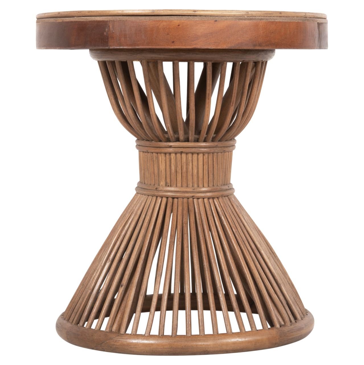 SIDE TABLE ROUND CIRCE HM9869 NATURAL RATTAN IN BROWN COLOR Φ40x45,5Hcm. [4]