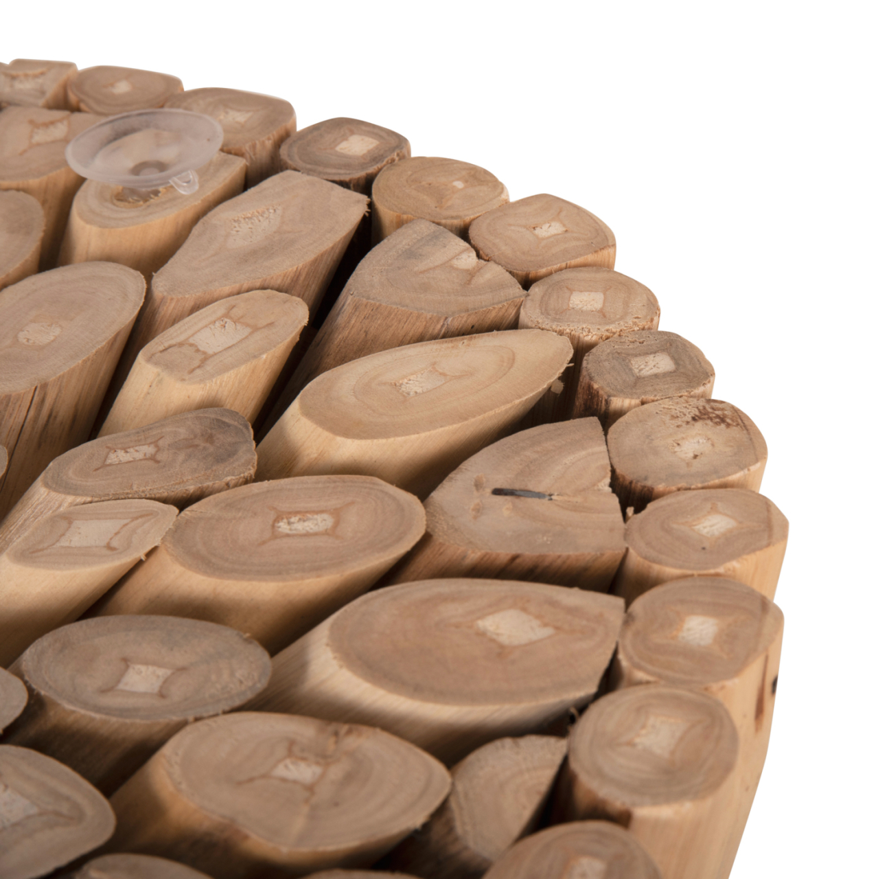 SIDE TABLE ROUND COOTER HM9792 TEAK BRANCHES IN NATURAL Φ37x50Hcm. [3]