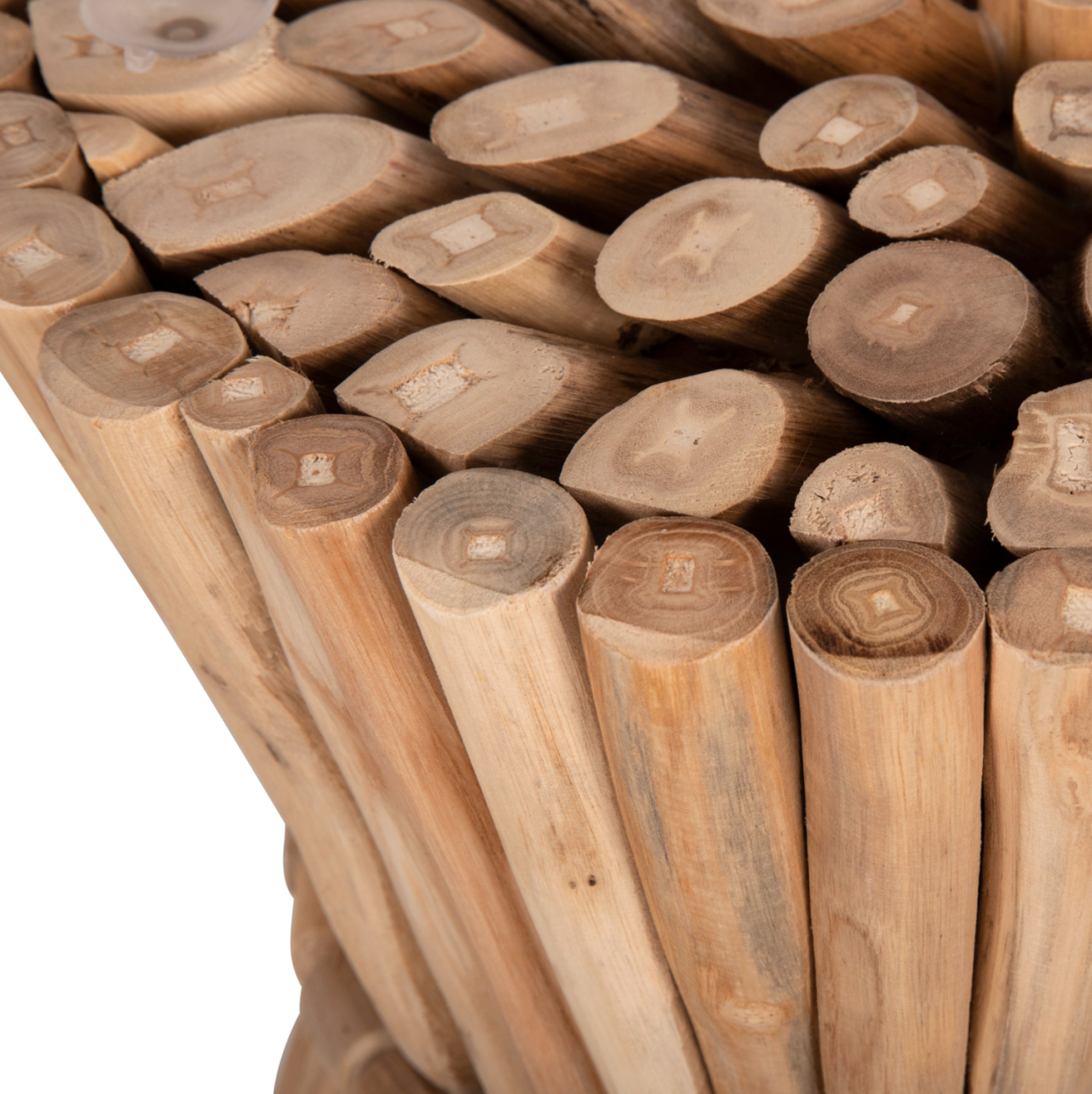 SIDE TABLE ROUND COOTER HM9792 TEAK BRANCHES IN NATURAL Φ37x50Hcm. [4]