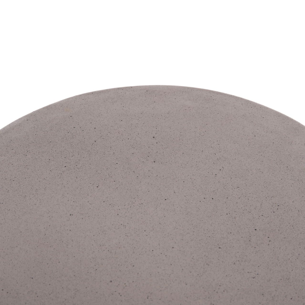 SIDE TABLE ROUND DELIA HM18167.03 FIBER CEMENT GREY and RATTAN Φ40x45Hcm. [5]