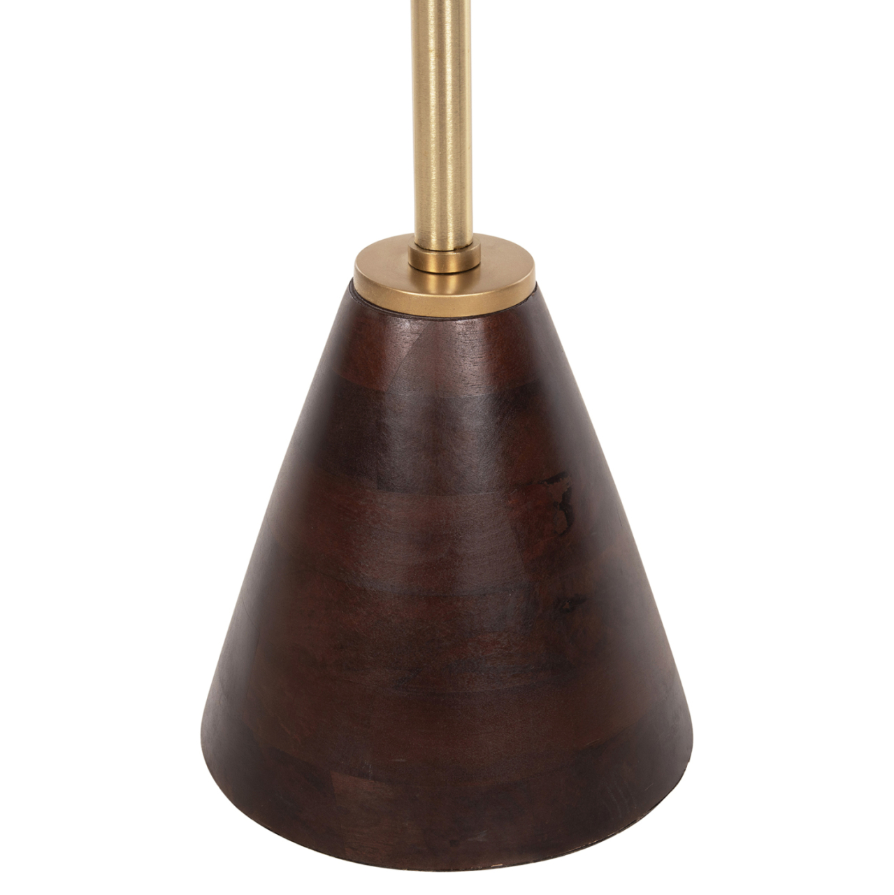 SIDE TABLE ROUND KAPPUR HM9726 MANGO WOOD IN WALNUT COLOR-METAL IN GOLD Φ38x62Hcm. [6]