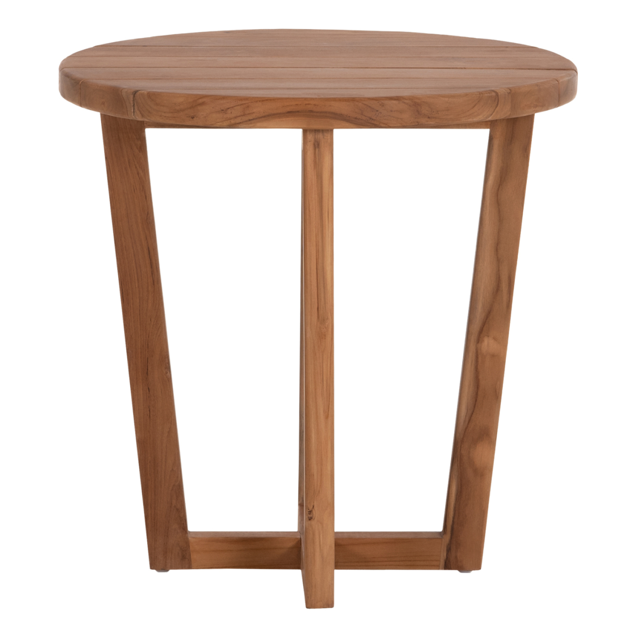 SIDE TABLE ROUND KOLIN HM6650 TEAK WOOD IN NATURAL COLOR Φ65x65Hcm. [3]