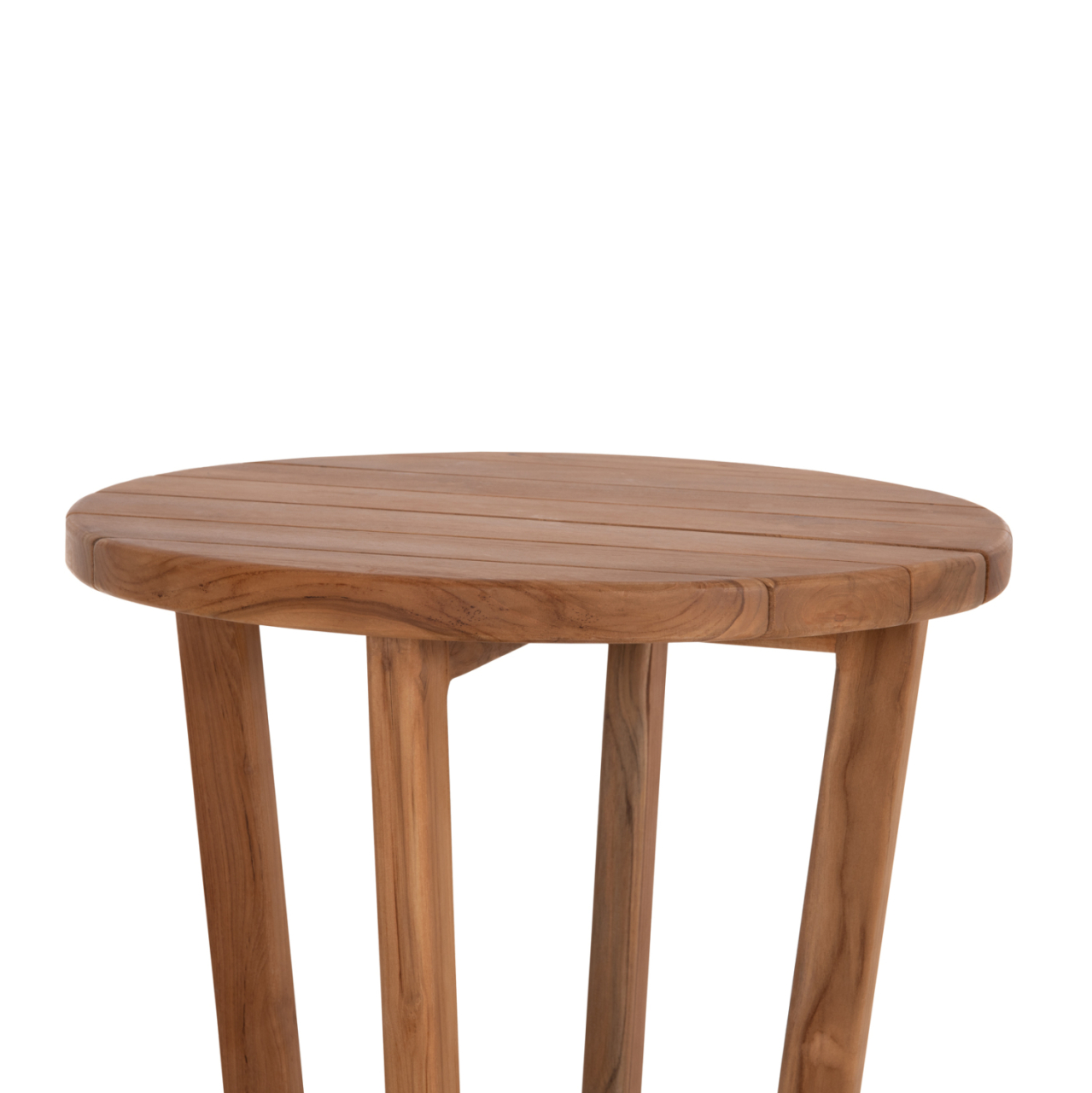 SIDE TABLE ROUND KOLIN HM6650 TEAK WOOD IN NATURAL COLOR Φ65x65Hcm. [5]
