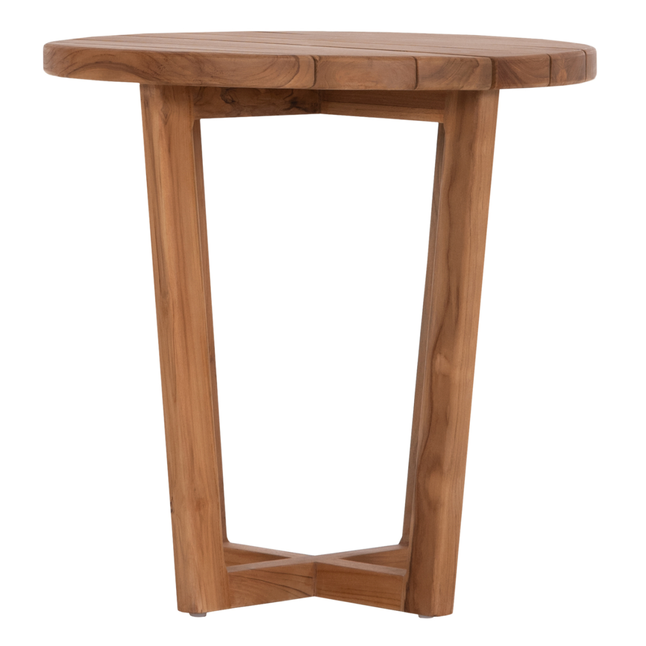 SIDE TABLE ROUND KOLIN HM6650 TEAK WOOD IN NATURAL COLOR Φ65x65Hcm. [4]
