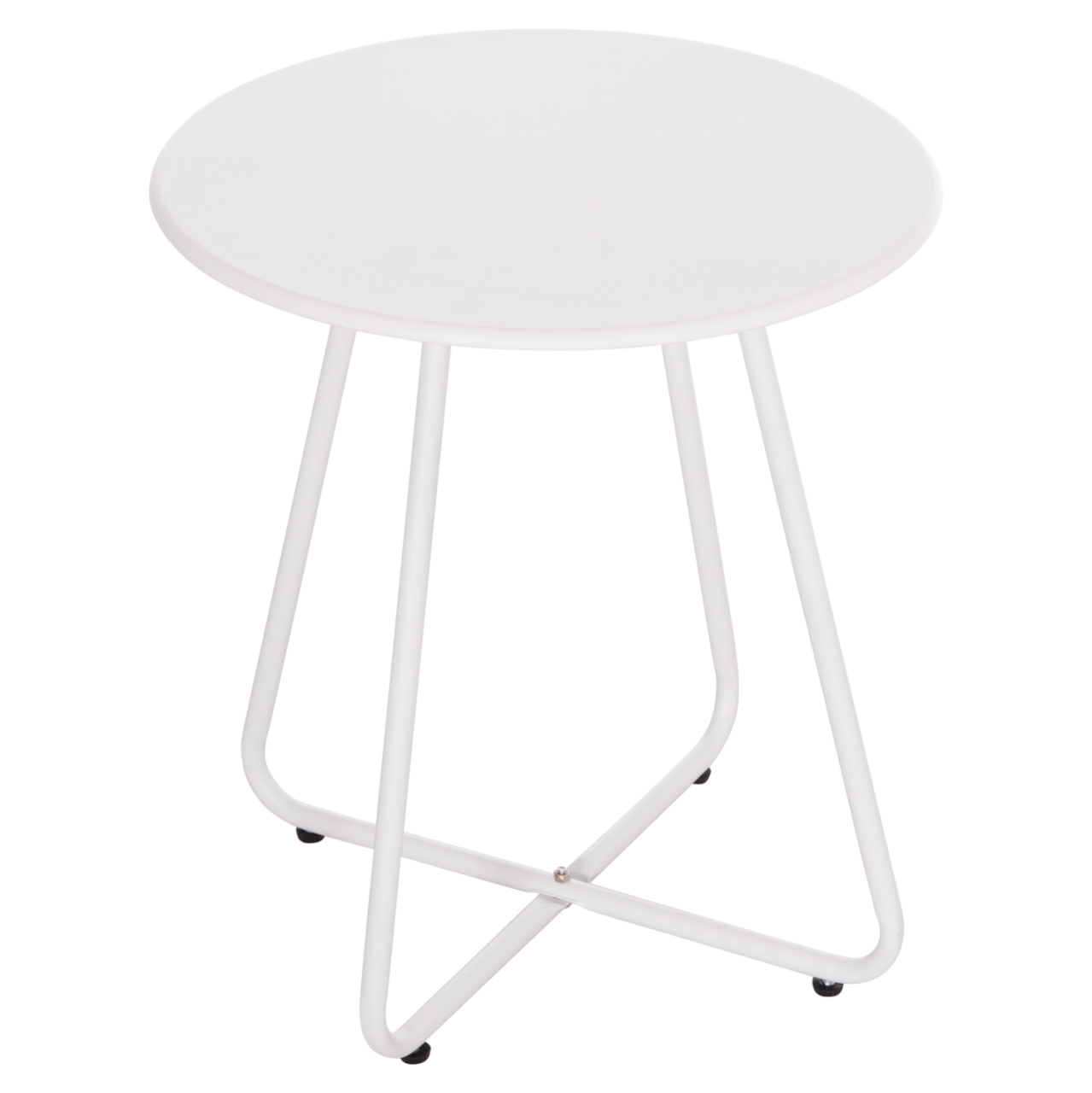 SIDE TABLE ROUND SAMMON HM6271.02 METAL IN WHITE COLOR Φ45x50Hcm. [3]
