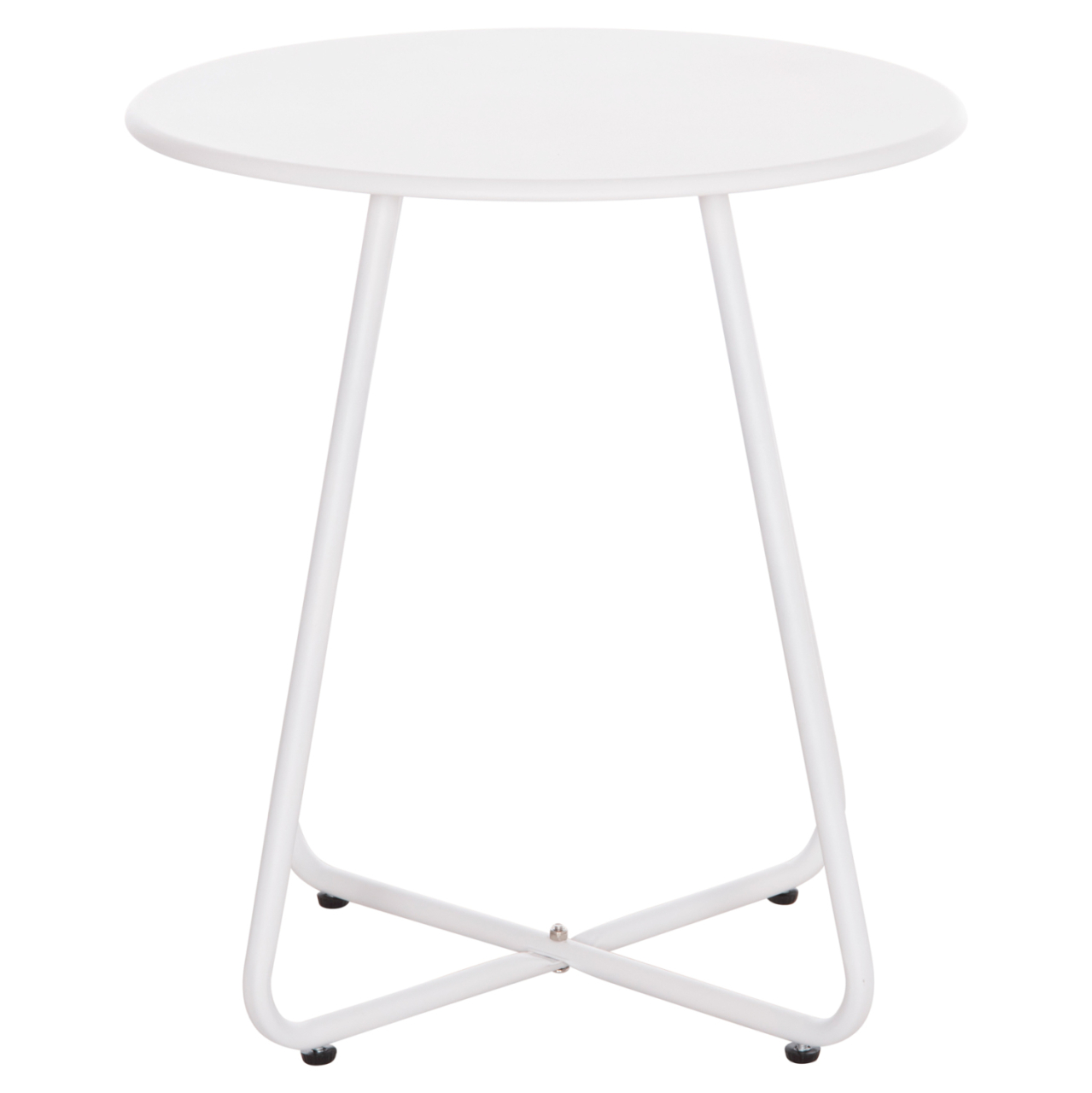 SIDE TABLE ROUND SAMMON HM6271.02 METAL IN WHITE COLOR Φ45x50Hcm. [4]