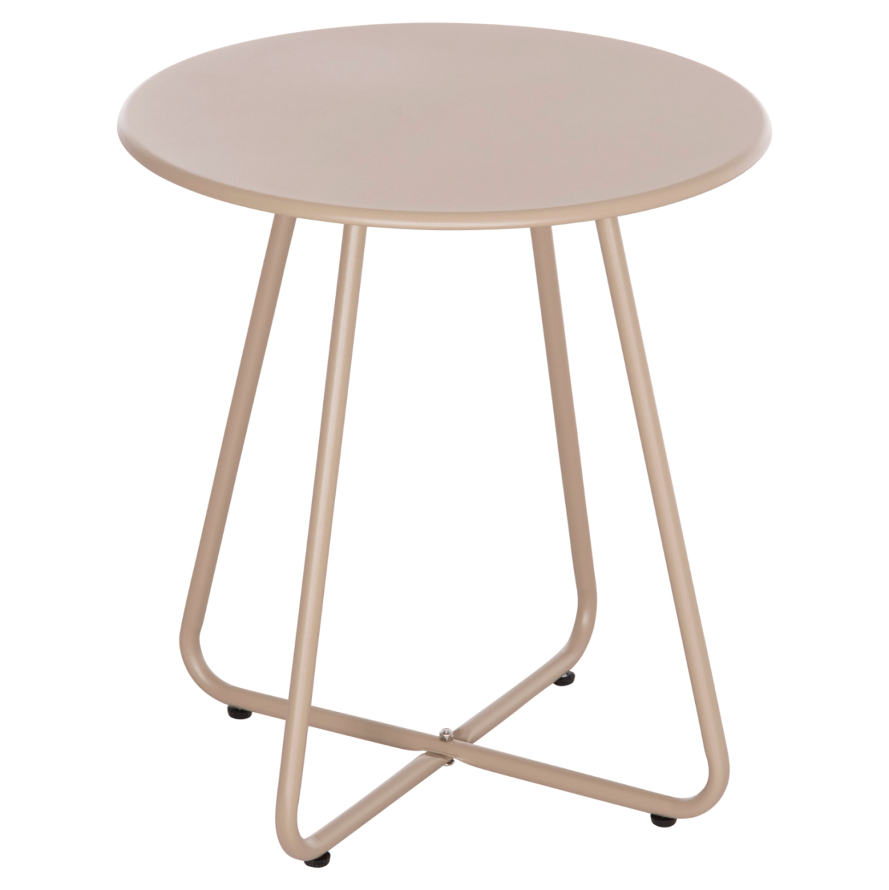 SIDE TABLE ROUND SAMMON HM6271.03 METAL IN CAPPUCCINO COLOR Φ45x50Hcm. [3]