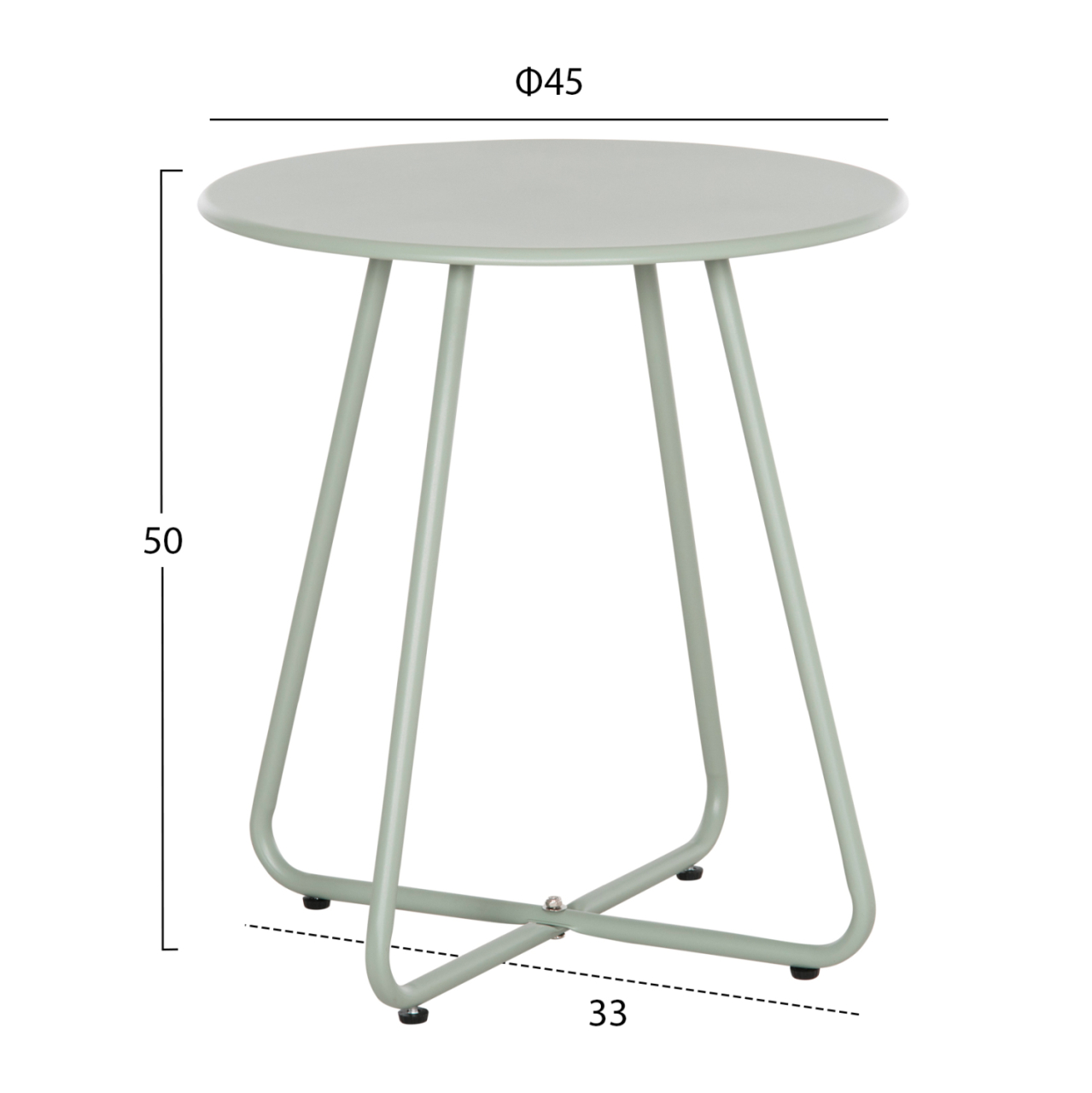 SIDE TABLE ROUND SAMMON HM6271.06 METAL IN PISTACHIO GREEN COLOR Φ45x50Hcm. [2]