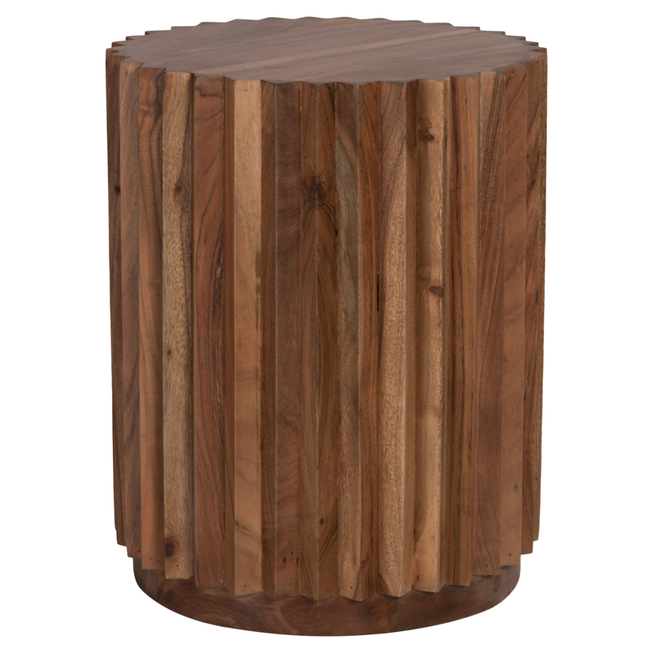 SIDE TABLE ROUND SEDGE HM9696 SOLID ACACIA-NATURAL COLOR Φ40x50Hcm. [4]