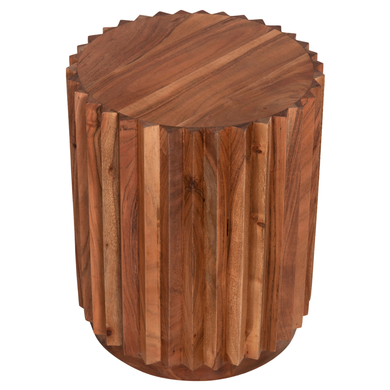 SIDE TABLE ROUND SEDGE HM9696 SOLID ACACIA-NATURAL COLOR Φ40x50Hcm. [3]