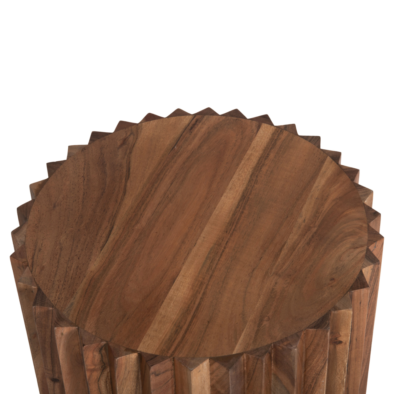 SIDE TABLE ROUND SEDGE HM9696 SOLID ACACIA-NATURAL COLOR Φ40x50Hcm. [5]