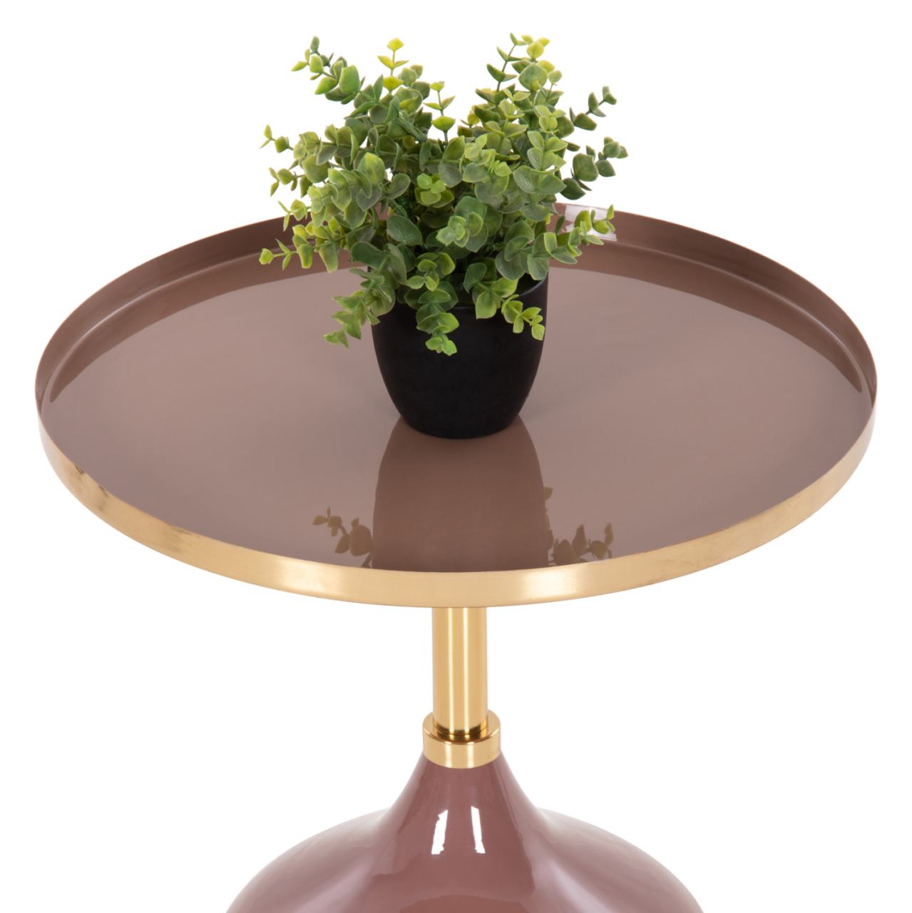 SIDE TABLE ROUND UTRI HM4241.06 METAL IN WARM PINK-BEIGE Φ46x46,5Hcm. [7]