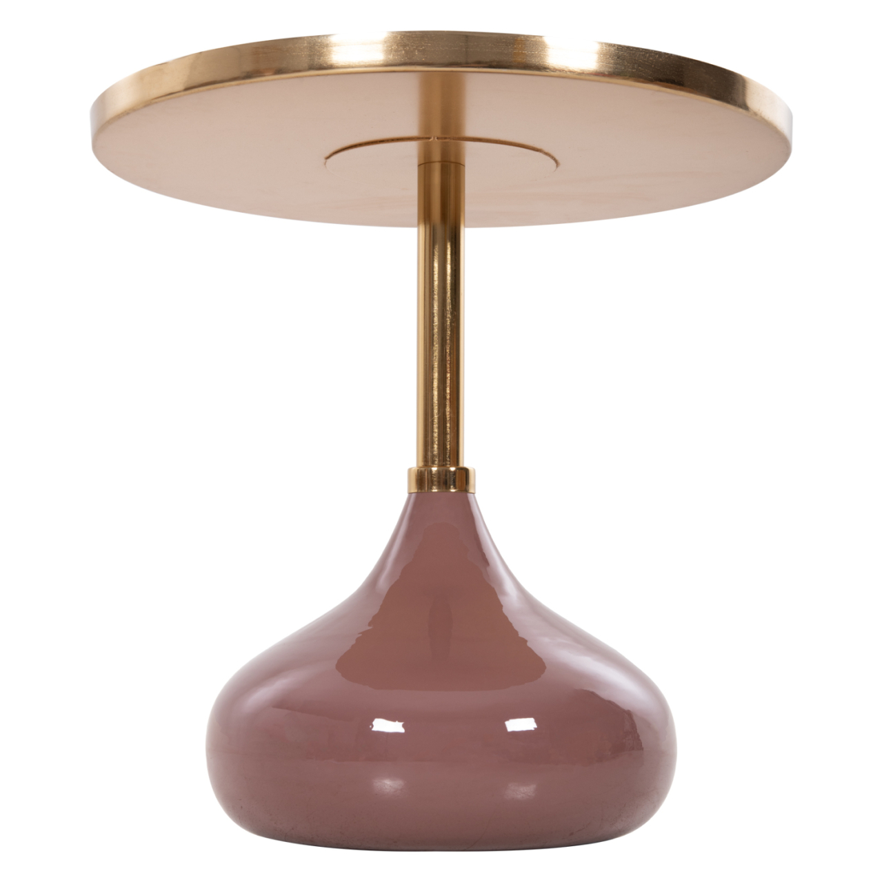 SIDE TABLE ROUND UTRI HM4241.06 METAL IN WARM PINK-BEIGE Φ46x46,5Hcm. [10]