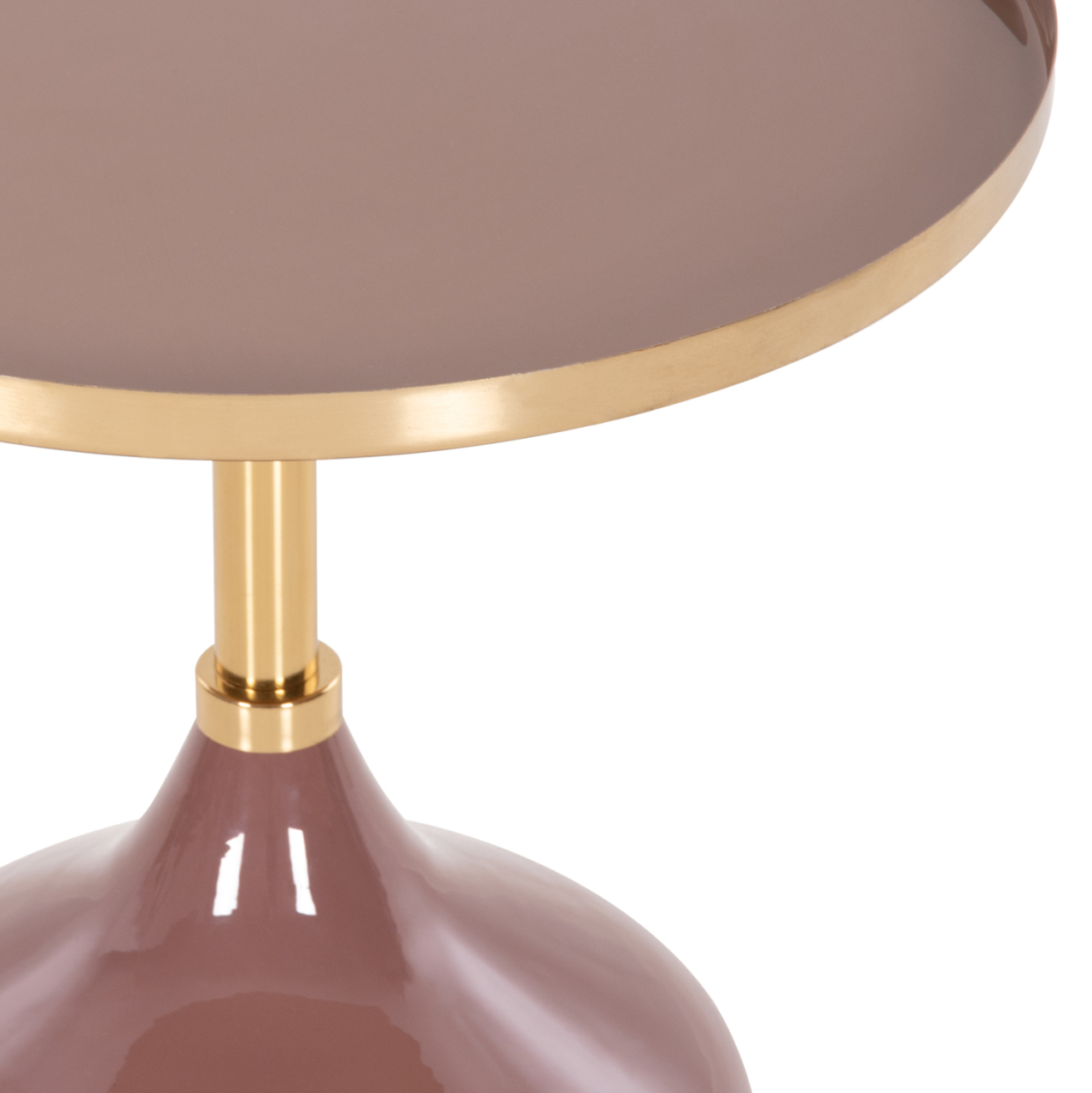 SIDE TABLE ROUND UTRI HM4241.06 METAL IN WARM PINK-BEIGE Φ46x46,5Hcm. [8]