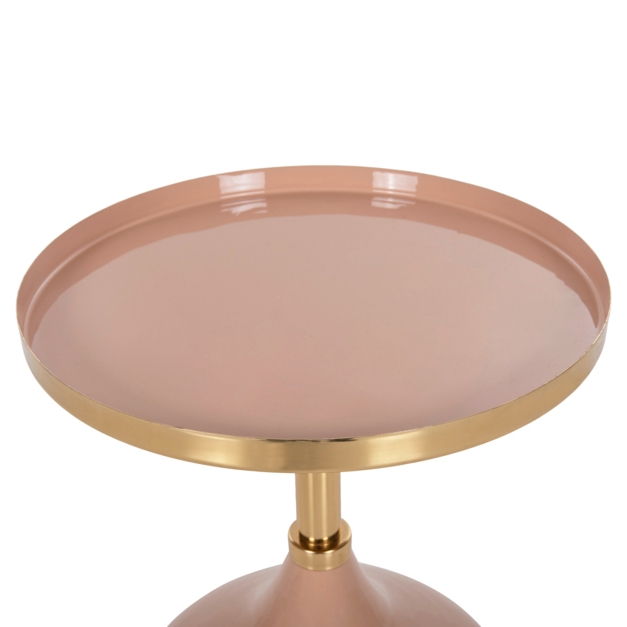 SIDE TABLE ROUND UTRI HM4384.10 METAL IN WARM PINK-BEIGE Φ35,5x44,5Hcm. [7]