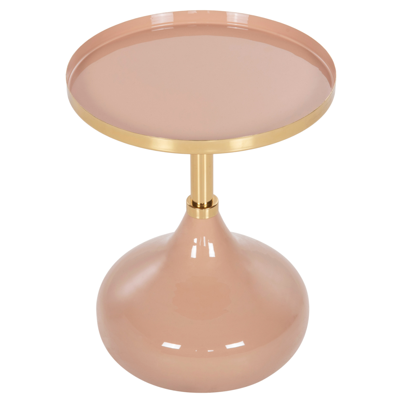 SIDE TABLE ROUND UTRI HM4384.10 METAL IN WARM PINK-BEIGE Φ35,5x44,5Hcm. [3]