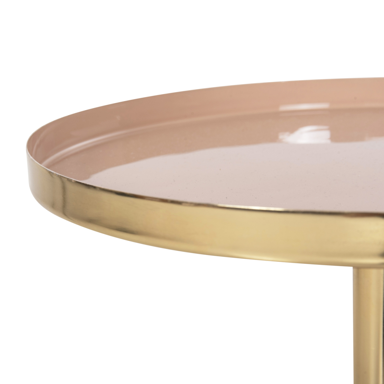 SIDE TABLE ROUND UTRI HM4384.10 METAL IN WARM PINK-BEIGE Φ35,5x44,5Hcm. [8]