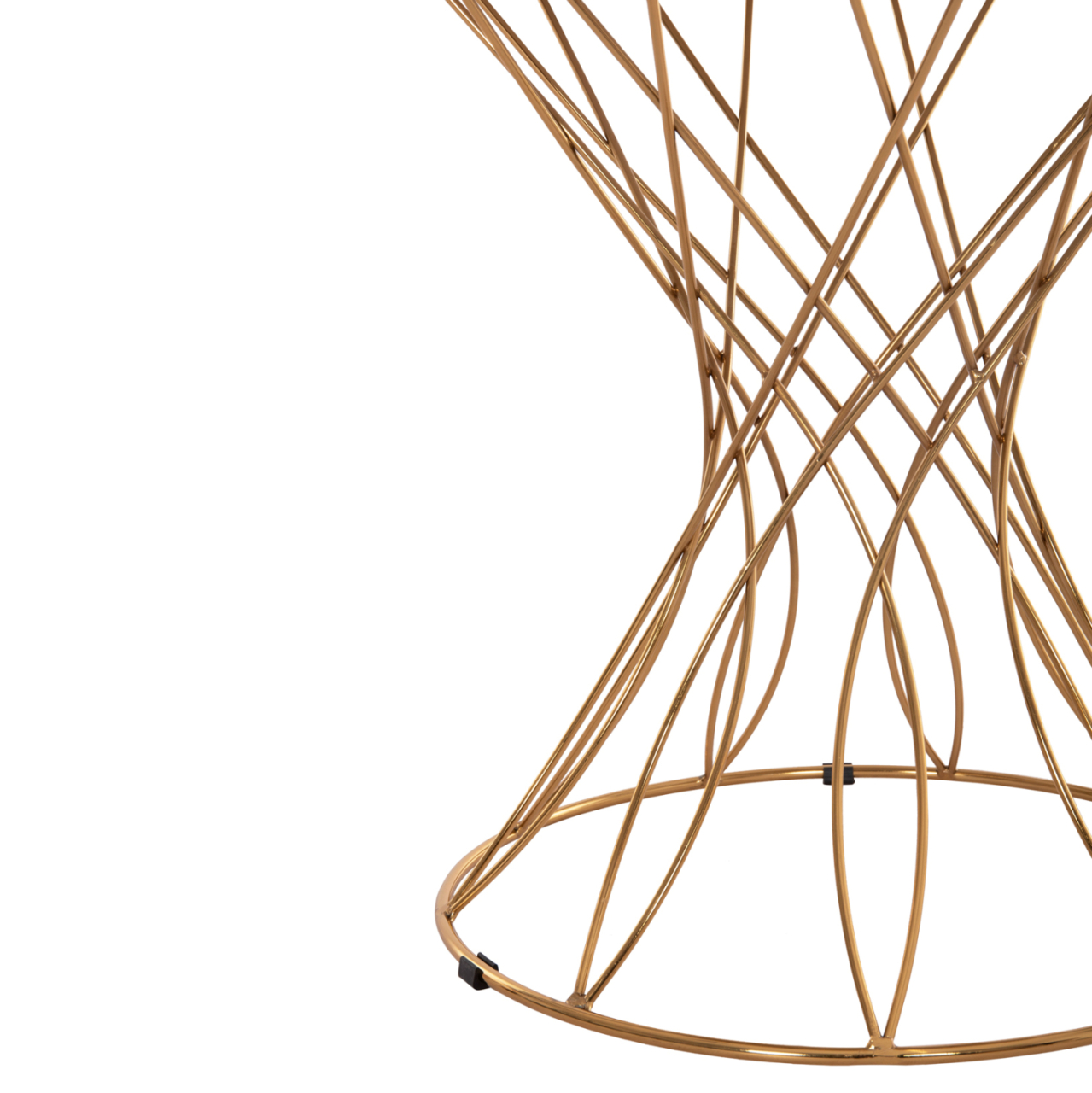 SIDE TABLE RUDY HM18037.01 CERAMIC TOP IN WHITE-METAL IN GLOSSY GOLD Φ45x48,5Hcm. [6]