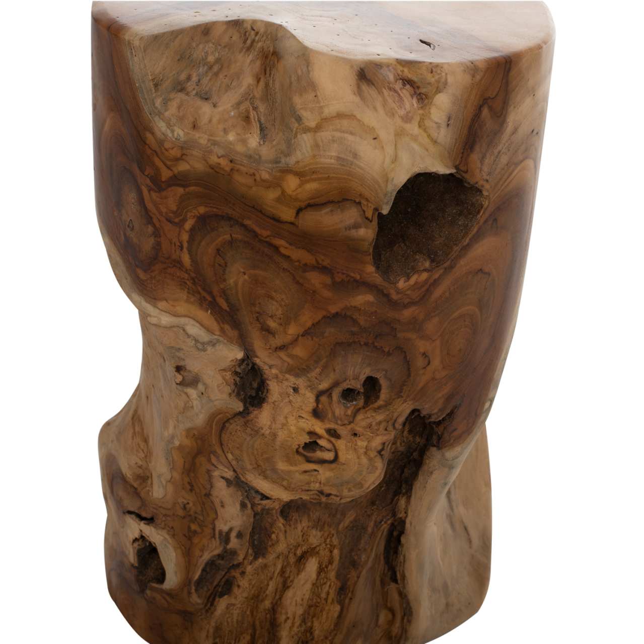 SIDE TABLE/STOOL ROUND SOLID TEAK WOOD NATURAL COLOR Φ30X45Hcm.HM9350 [4]