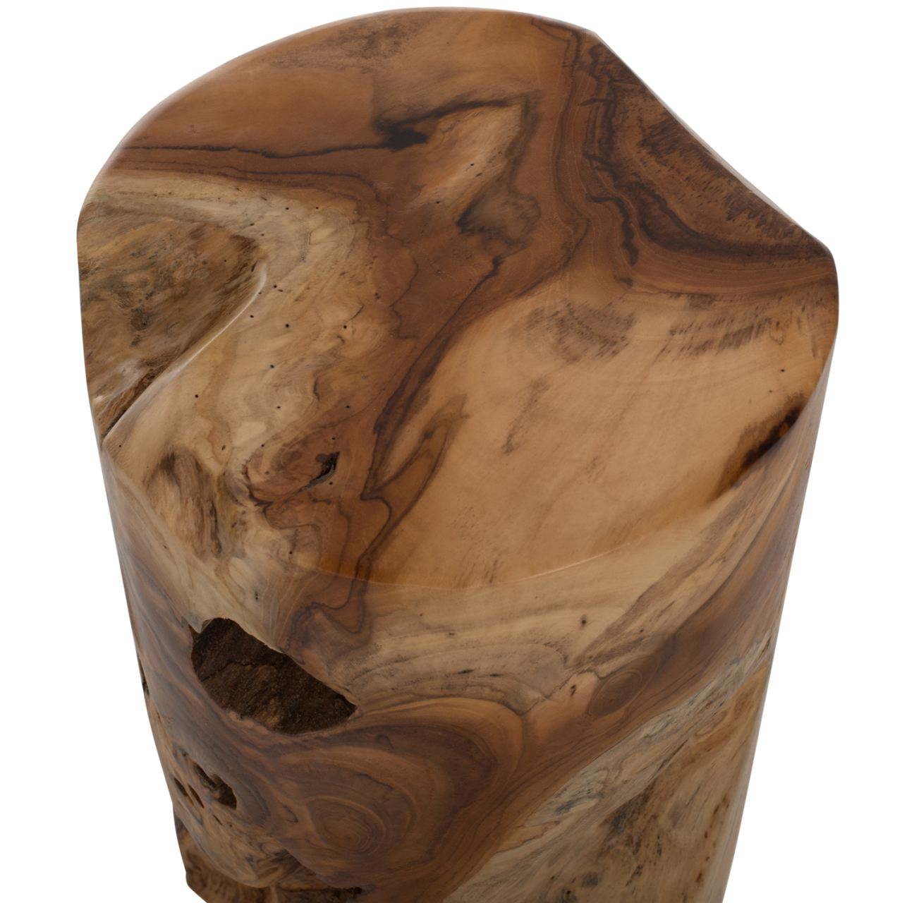 SIDE TABLE/STOOL ROUND SOLID TEAK WOOD NATURAL COLOR Φ30X45Hcm.HM9350 [7]