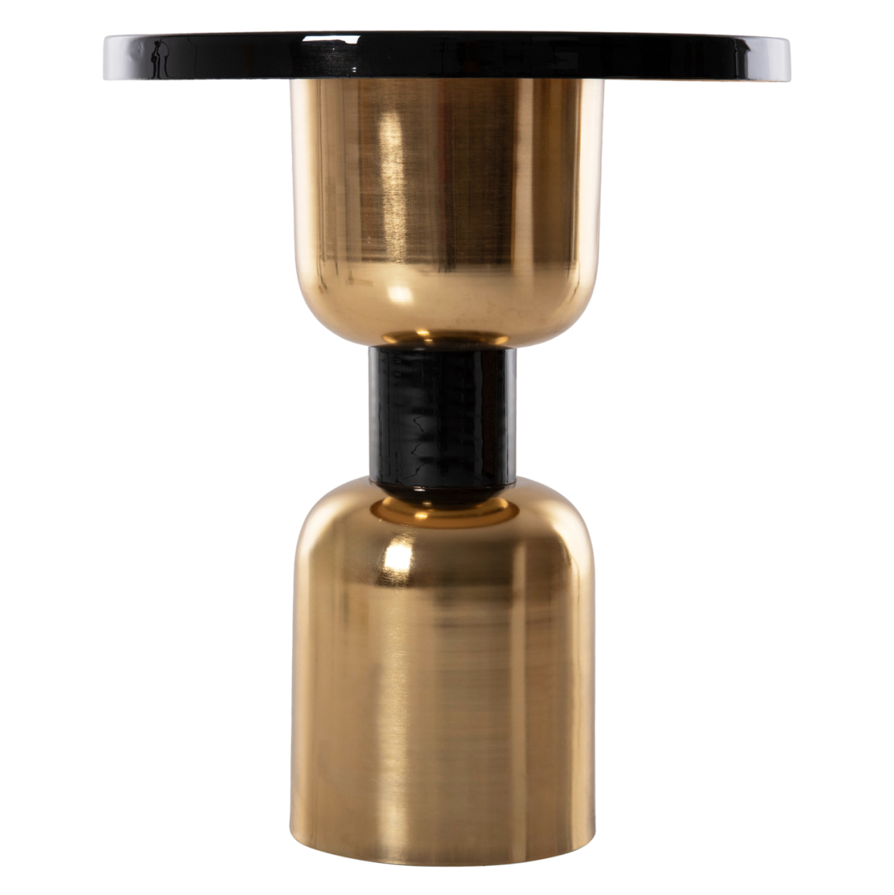 SIDE TABLE SURAT HM4236.04 METAL IN BLACK-GOLD Φ50,5x59,5Hcm. [3]