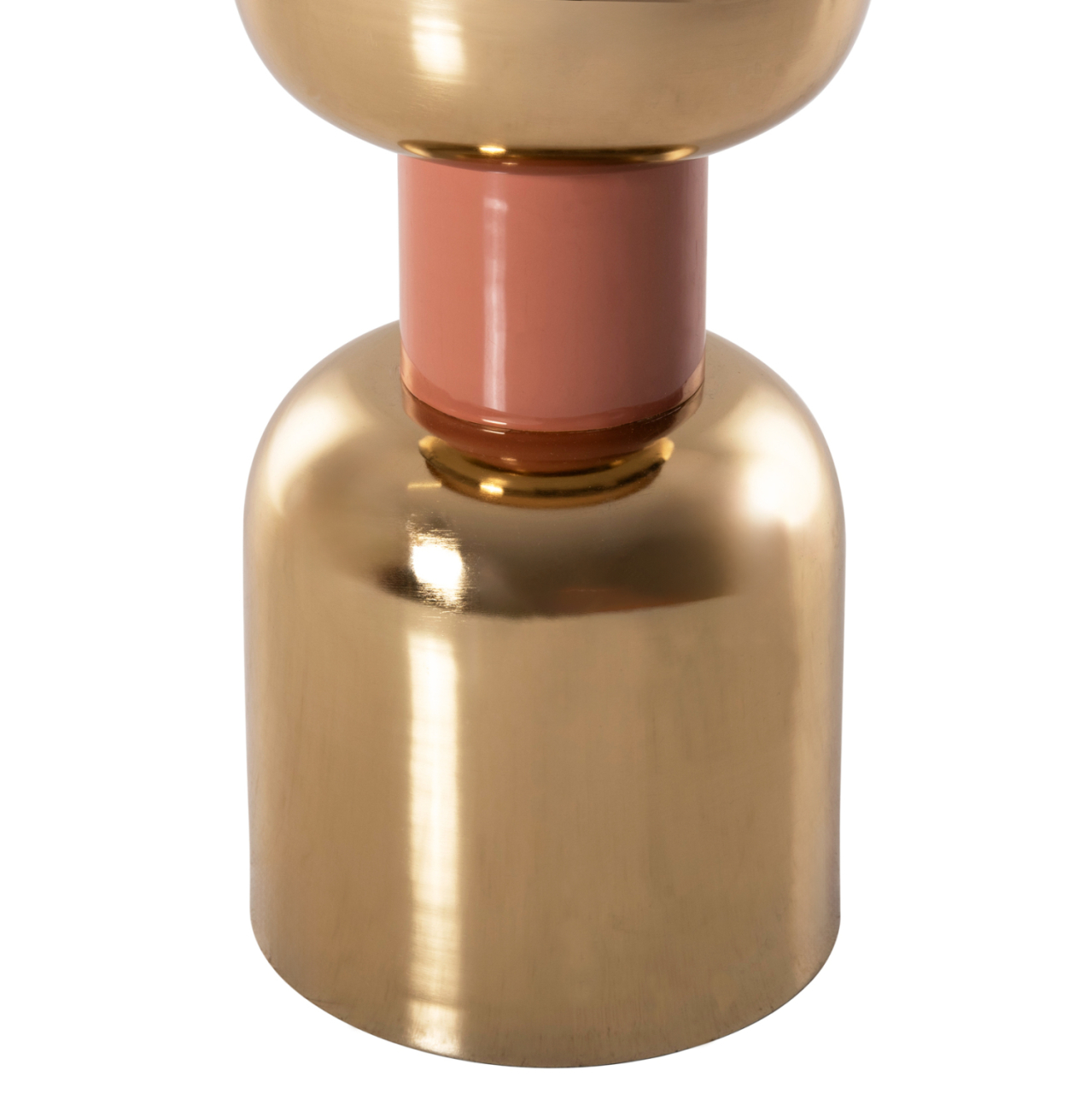SIDE TABLE SURAT HM4237.08 METAL IN SALMON-GOLD Φ40,5x60,5Hcm. [7]