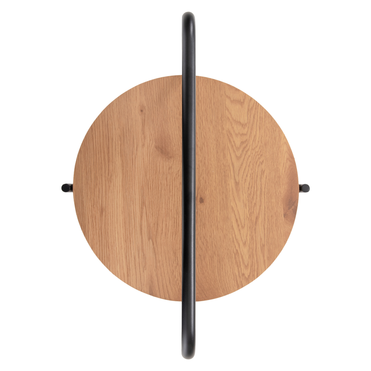 SIDE TABLE SYLO HM9618.01 MDF IN NATURAL COLOR-BLACK METAL FRAME Φ44x66Hcm. [6]