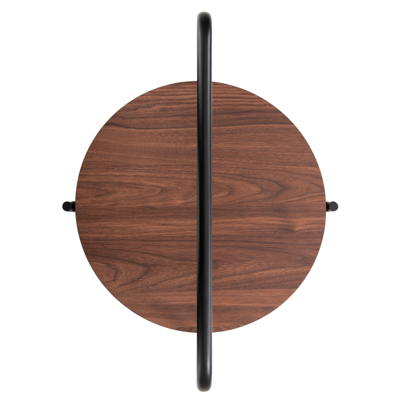 SIDE TABLE SYLO HM9618.02 MDF IN WALNUT COLOR-BLACK METAL FRAME Φ44x66Hcm. [5]