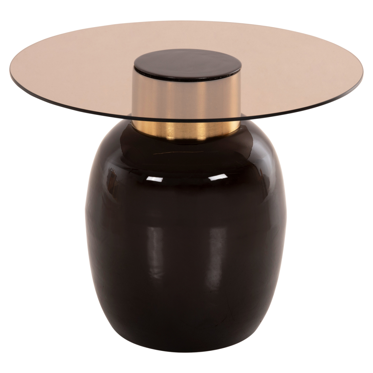 SIDE TABLES 2PCS FRYN HM9663 METAL IN BROWN AND GOLD Φ60 andΦ50 cm. [4]