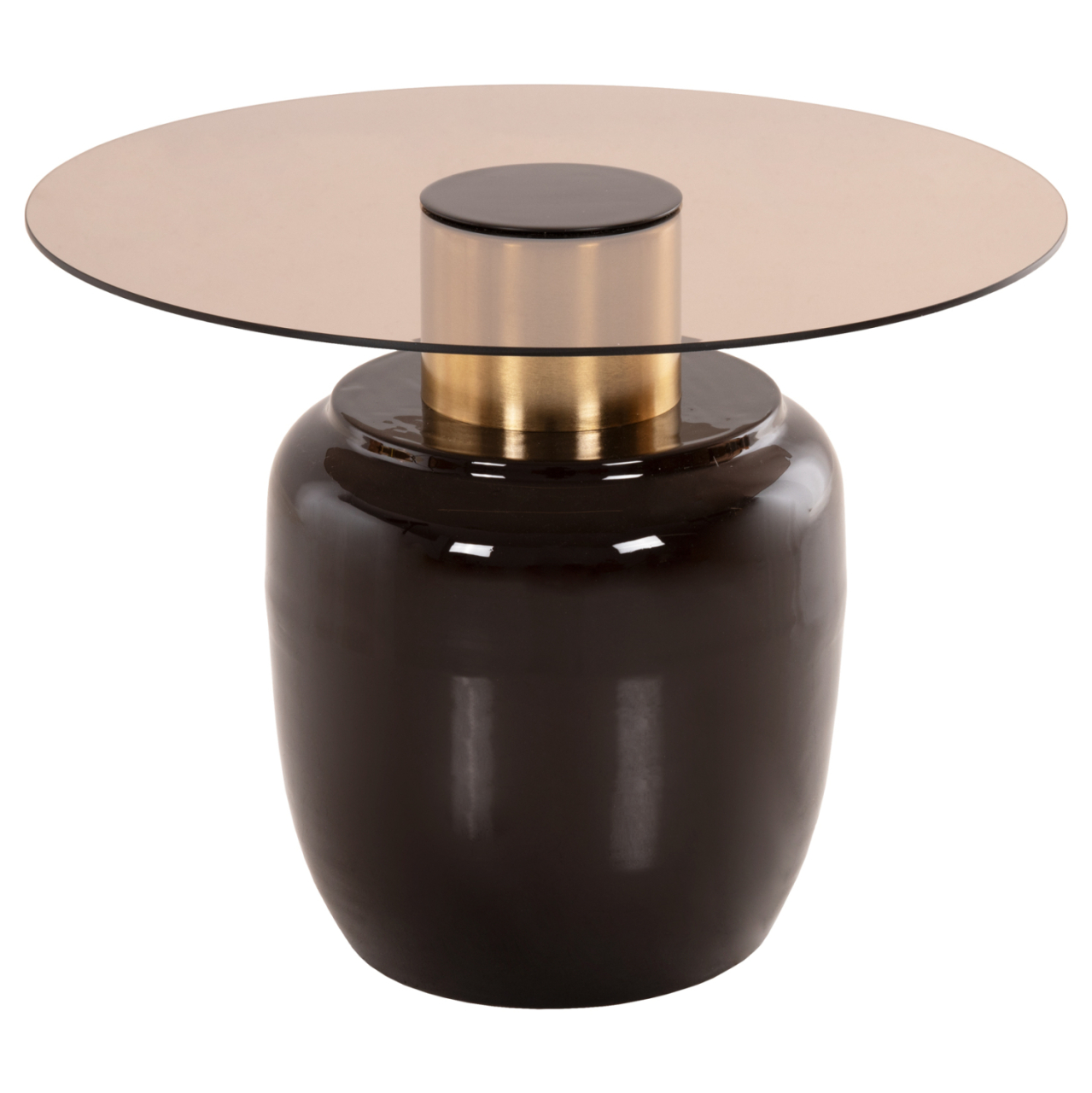 SIDE TABLES 2PCS FRYN HM9663 METAL IN BROWN AND GOLD Φ60 andΦ50 cm. [5]